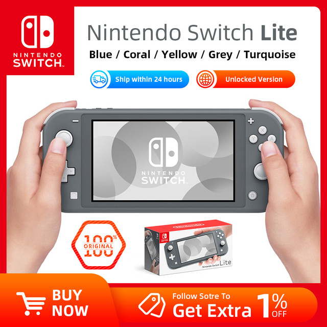 Nintendo Switch Lite Cinza, LCD Touch Screen, 32GB Pad de Controle  Embutido, Compatível com Todos os